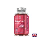Имунитет и мозъчна функция - Омега 3-6-9 за деца, 120 желирани таблетки, с вкус на ягода и малина